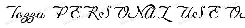 Tozza PERSONAL USE ONLY字体转换